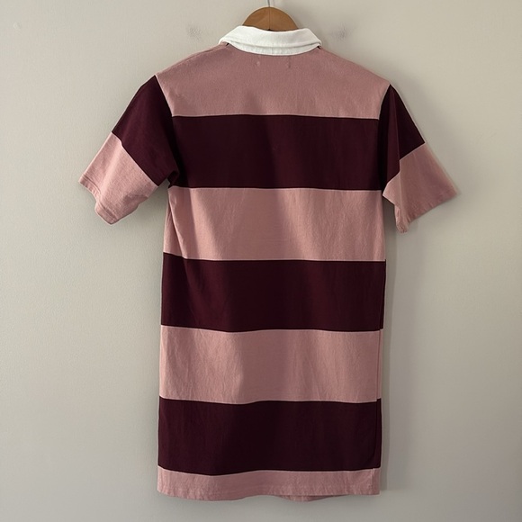 Urban Outfitters Rugby Dress Cotton Long Sleeve Polo Burgundy Pink Size XS - Picture 4 of 8